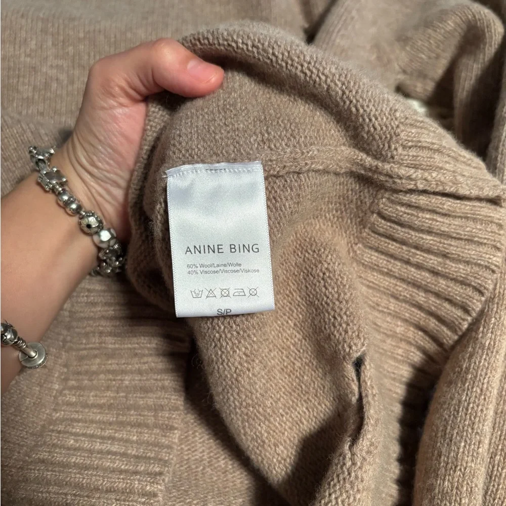 Anine Bing Distressed Brown Sweater Size Small - Picture 7 of 10